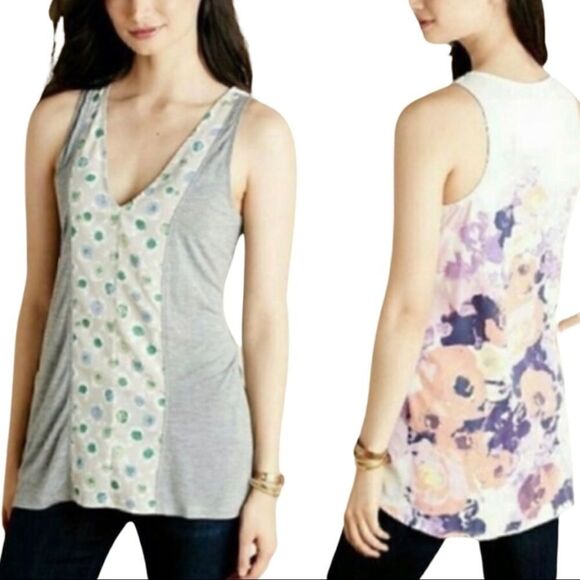 Porridge Minthi Mixed Media Tank Top Sz XS - Picture 1 of 12